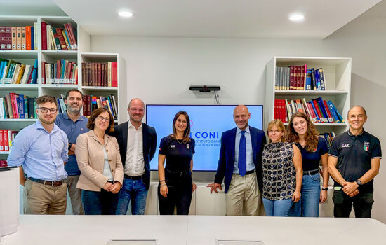 IAT-Team zu Besuch am CONI-Institut für Sportmedizin und Sportwissenschaft (IMSS) in Rom (Foto: IAT)