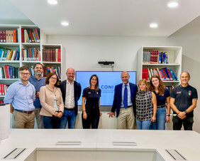 IAT-Team zu Besuch am CONI-Institut für Sportmedizin und Sportwissenschaft (IMSS) in Rom (Foto: IAT) IAT-Team zu Besuch am CONI-Institut für Sportmedizin und Sportwissenschaft (IMSS) in Rom (Foto: IAT)
