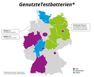 Karte Genutzte Testbatterien