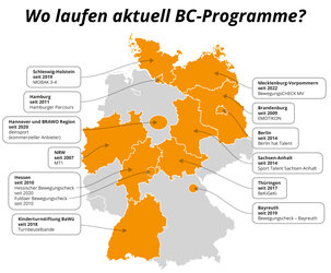 Karte Wo laufen aktuell BC-Programme?