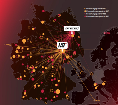 Netzwerkkarte IAT/FES (Stand 12.2025, Quelle: IAT)